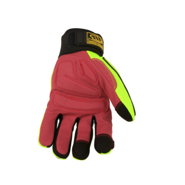 Touchscreen-compatible TPR and synthetic leather impact gloves, for comfort and usability