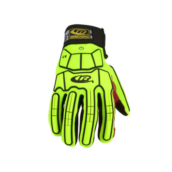 Touchscreen-compatible TPR and synthetic leather impact gloves, for comfort and usability