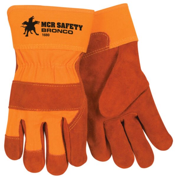 Split leather Palm Work Gloves with Safety Cuff