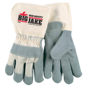Premium Leather Palm Work Gloves Extended Cuff