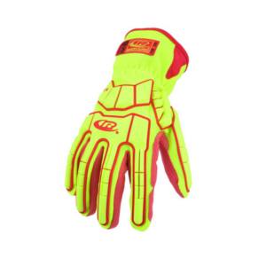 Medium-duty impact gloves featuring a cut-resistant dual-layer synthetic leather palm