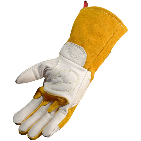 Premium Cow Grain MIG/Stick Welder's Glove with Padded & Reinforced Palm - 2-Layer Insulated Back