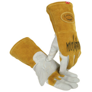Premium Goat Grain Unlined TIG/MIG Welder's Gloves with FR Insulated Back