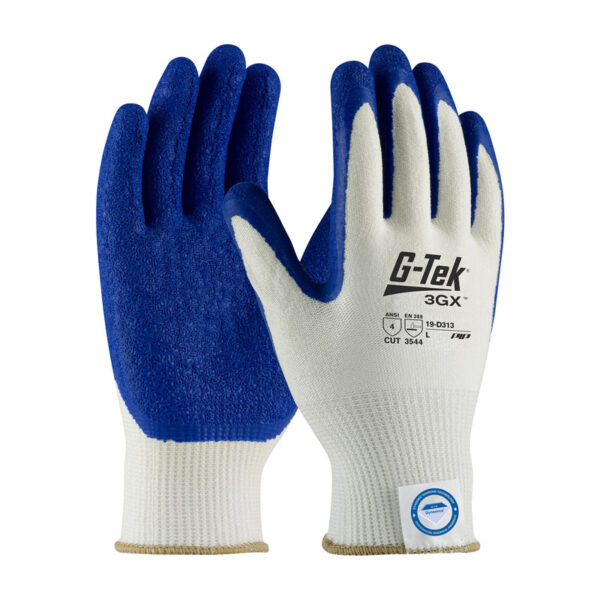 Seamless Knit Dyneema® Diamond Blended Glove with Latex Coated Crinkle Grip on Palm & Fingers - Medium Weight