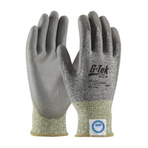 Seamless Knit Dyneema® Diamond Blended Glove with Polyurethane Coated Flat Grip on Palm & Fingers