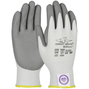 Seamless Knit Dyneema® Diamond 2.0 Blended Glove with Polyurethane Coated Flat Grip on Palm & Fingers
