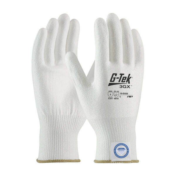 Seamless Knit Dyneema® Diamond Blended Glove with Polyurethane Coated Flat Grip on Palm & Fingers
