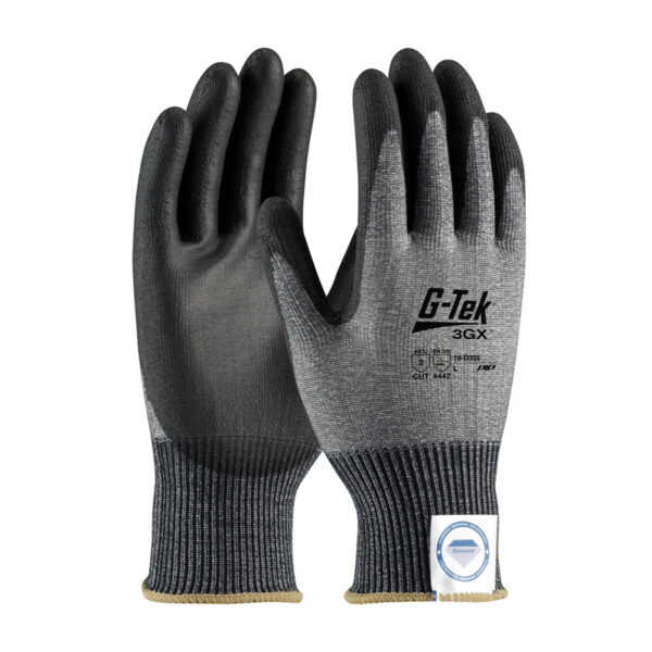 Seamless Knit Dyneema® Diamond Blended Glove with Polyurethane Coated Flat Grip on Palm & Fingers