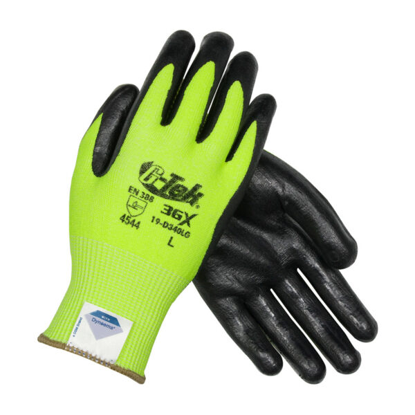 Seamless Knit Dyneema® Diamond Blended Glove with Nitrile Coated Foam Grip on Palm & Fingers