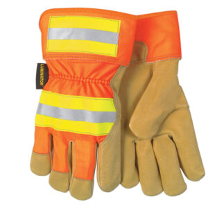 Luminator™ Hi-Vis Leather Palm Work Gloves