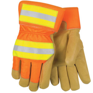 Luminator™ Hi-Vis Leather Palm Work Gloves
