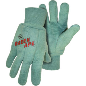 Premium Grade Chore Glove with Single Layer Palm, Single Layer Back and Nap-Out Finish - Knit Wrist