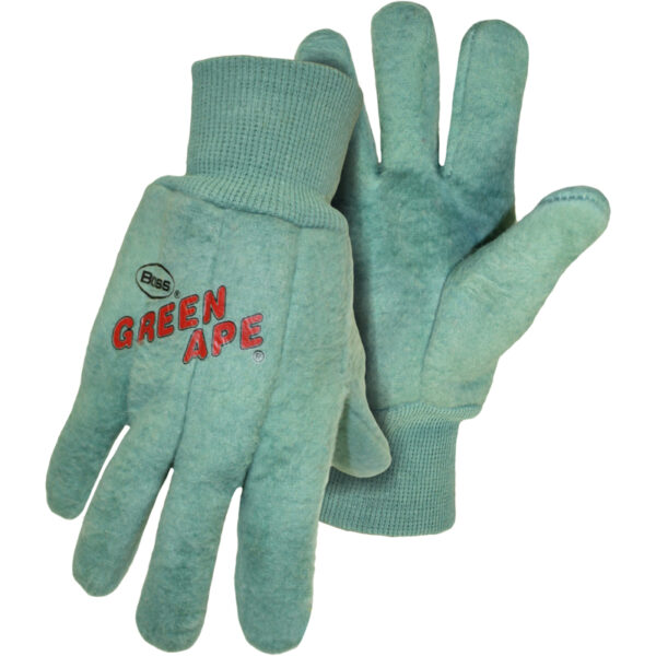 Premium Grade Chore Glove with Single Layer Palm, Single Layer Back and Nap-Out Finish - Knit Wrist