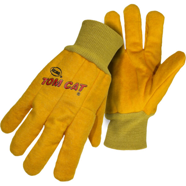 Premium Grade Chore Glove with Single Layer Palm, Single Layer Back and Nap-Out Finish - Knit Wrist