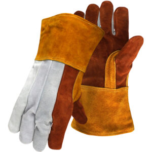 Premium Grade Split Cowhide Leather Welders Glove with Aramid Stitching, Fully Lined - Gauntlet Cuff - DISCONTINUED