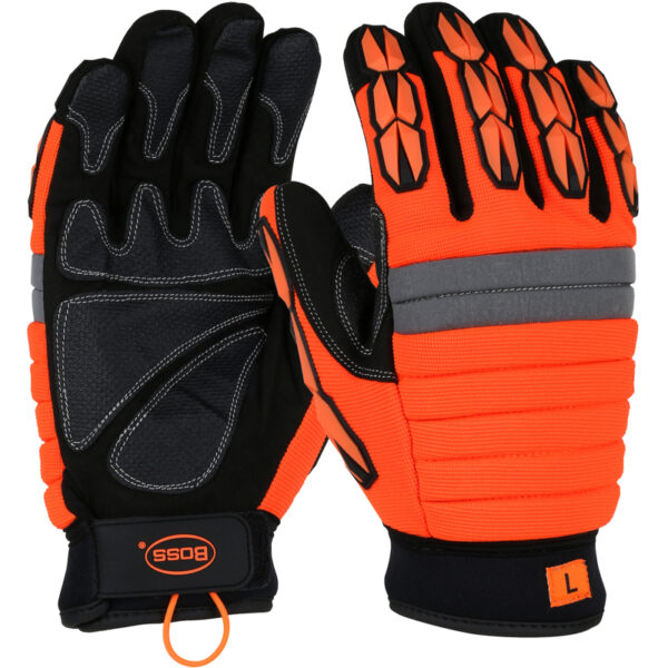 Miners' Mechanic Synthetic Leather Palm with PVC Patches, Foam Padded and TPR Finger Protection - Insulated & Waterproof - DISCONTINUED