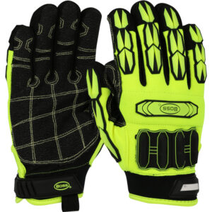 Synthetic Leather Palm with Fabric Back and TPR Impact Protection - Adjustable Wrist