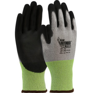 Seamless Knit Polykor Blended Glove with Polyurethane Coated Flat Grip on Palm & Fingers - Touchscreen Compatible
