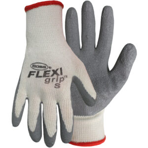 Regular Weight Seamless Knit Polyester/Cotton Glove with Latex Coated Crinkle Grip