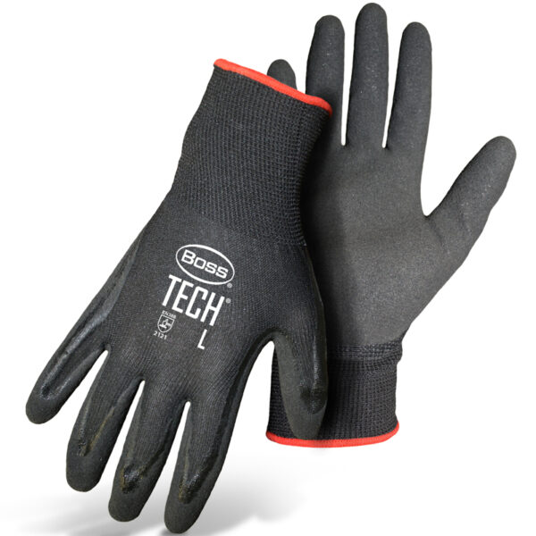 Seamless Knit Polyester Glove with Double-Dipped Nitrile Coated MicroSurface Grip on Palm & Fingers