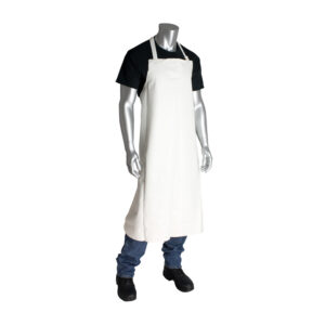 White Vinyl Apron - 6 mil