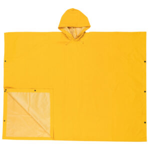 Packable Heavy Duty Yellow Waterproof Rain Poncho