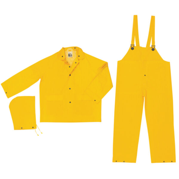 3 Piece Yellow Waterproof Rain Suit