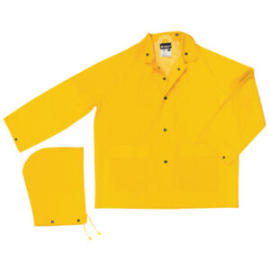 Yellow Waterproof PVC Rain Jacket