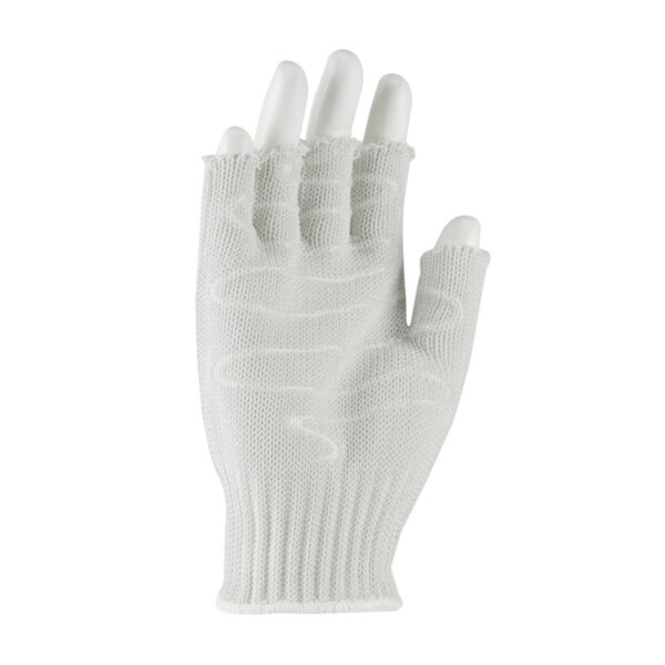 Seamless Knit PolyKor® Blended Antimicrobial Glove with Silagrip Coating on Palm - Half-Finger
