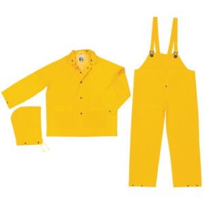 3 Piece Yellow Waterproof Rain Suit