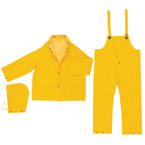 3 Piece Yellow Waterproof Rain Suit