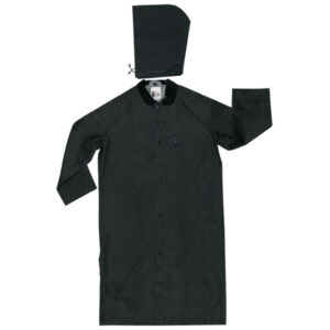 Black Waterproof PVC Rain Coat