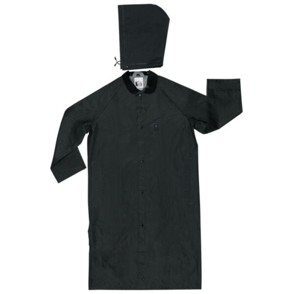 Black Waterproof PVC Rain Coat