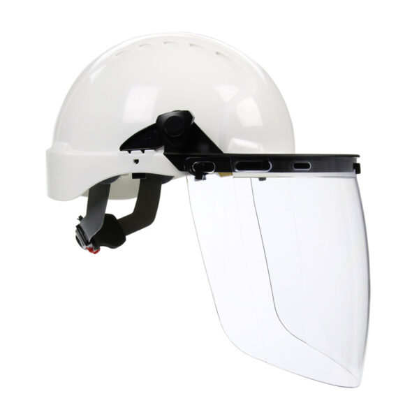 Plastic Face Shield Bracket for Cap Style Hard Hats with Universal Slots