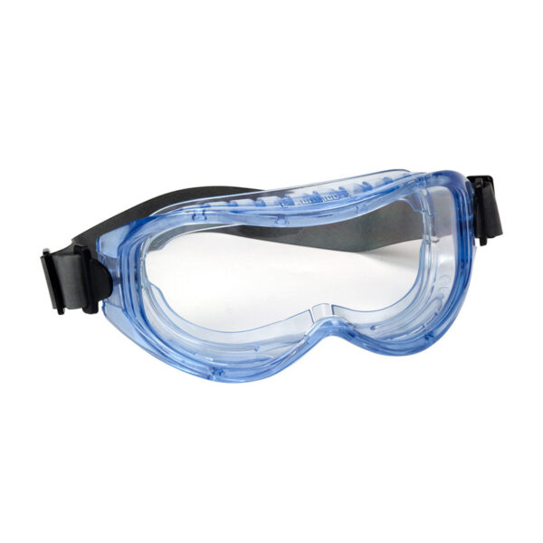 Indirect Vent Goggle with Light Blue Body, Clear Lens and Anti-Scratch / Anti-Fog Coating - Neoprene Strap