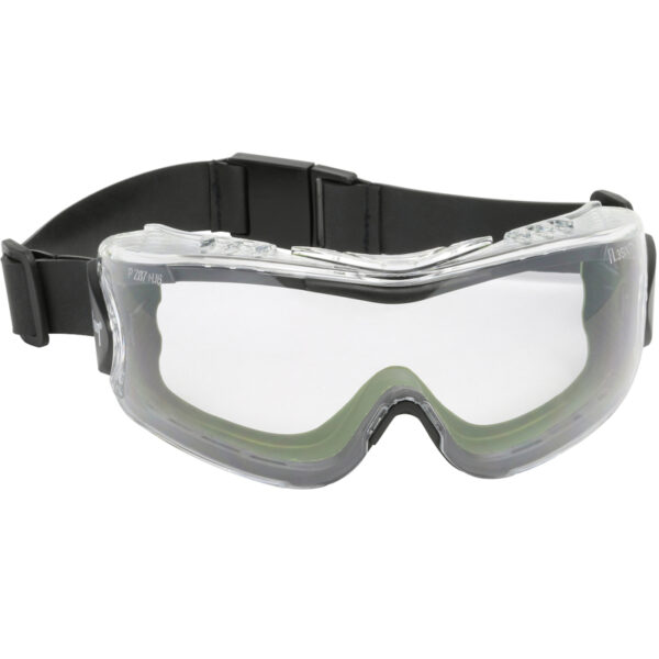 Indirect Vent Goggle with Green Body, Clear Lens and FogLess® 3Sixty™ Coating - Neoprene Strap