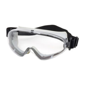 Indirect Vent Goggle with Light Gray Body, Clear Lens and Anti-Scratch / Anti-Fog Coating - Non-Latex Strap