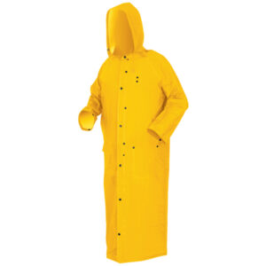 Yellow Waterproof PVC Long Rain Coat