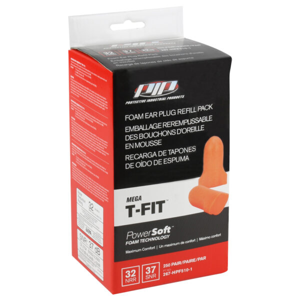 T-Shape Disposable Soft Polyurethane Foam Ear Plugs - Dispenser Refill Pack