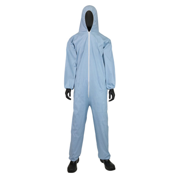 Posi-Wear Flame Resistant Coverall with Hood, Elastic Wrists and Ankles, 80 gsm