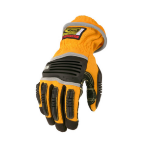 High-visibility impact gloves, with a special grip system for search and rescue operations