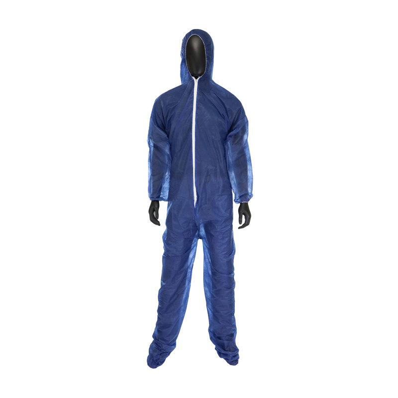 SBP Navy Coverall With Hood & Boot 20GSM Universal Industrial Supply