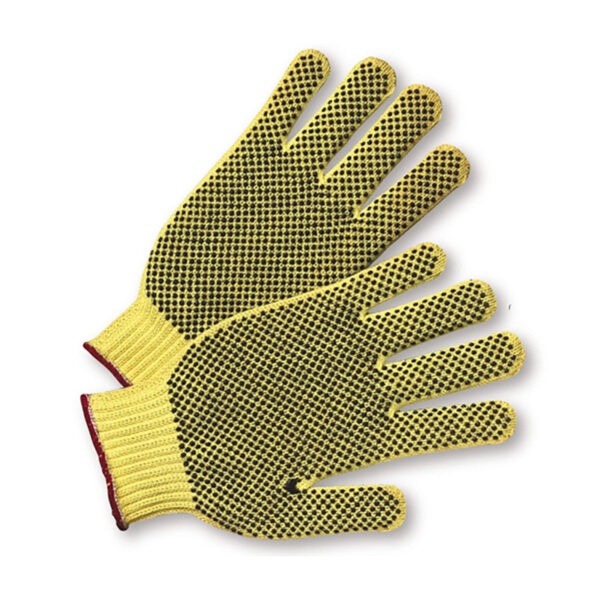 Seamless Knit Kevlar® Glove with Double-Sided PVC Dot Grip - Regular Weight