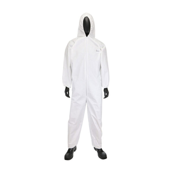 PosiWear BA Coverall with Hood, Elastic Wrist & Ankle, 58 gsm