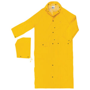 Yellow Waterproof PVC Long Rain Coat