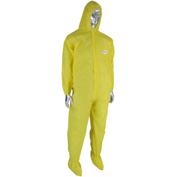 PosiWear UB Plus Coverall with Elastic Wrist & Ankle, Attached Hood & Boot 82 gsm