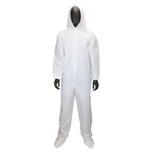 PosiWear UB Coverall with Elastic Wrist & Ankle, Attached Hood & Boot 56 gsm