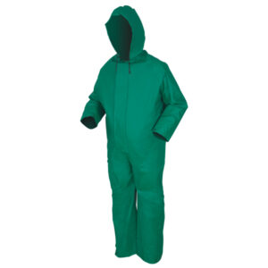 1 Piece Waterproof Green PVC Rain Coverall