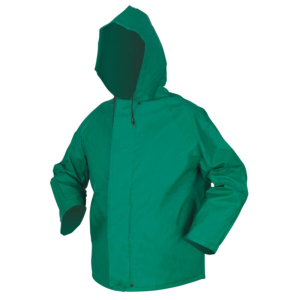 1 Piece Waterproof Green PVC Rain Jacket