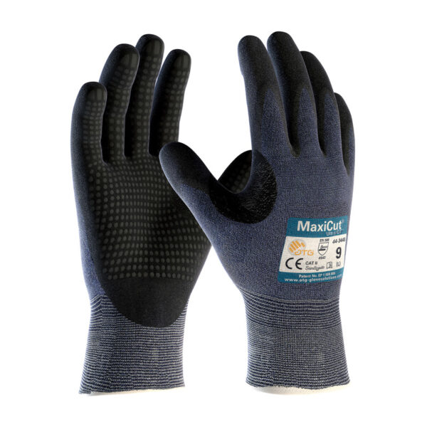 Seamless Knit Engineered Yarn Glove with Premium Nitrile Coated MicroFoam Grip on Palm & Fingers - Micro Dot Palm